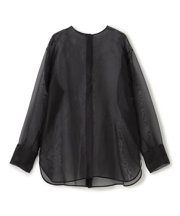 BEIGE， ERICA / シルクシースルークルーネックブラウス Black