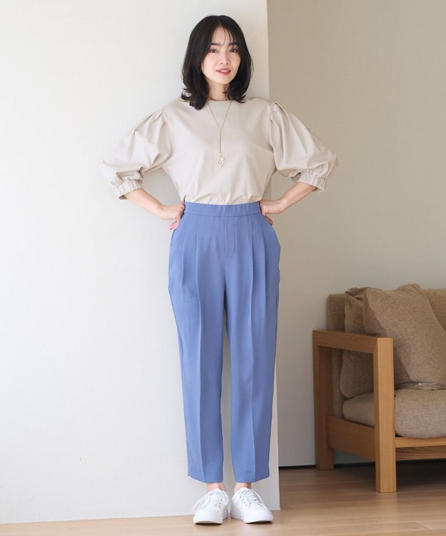 ANY 【洗濯機可・UVケア】ビューティベーシックタックスリーブ Tシャツ グレージュ