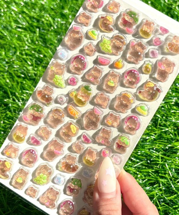 WEGO ぷっくりカピバラステッカー 柄2