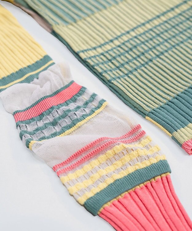 COQ CONCORD カラーブロックリブニット イエロー