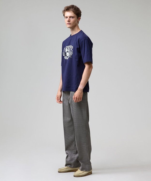 J.PRESS MEN 【AaronChang】【UNISEX】プリント Tシャツ ネイビー系