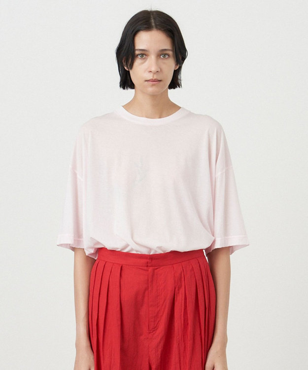 ATON GARMENT DYED 60 FRESCA | ボーイズフィット Tシャツ PINK