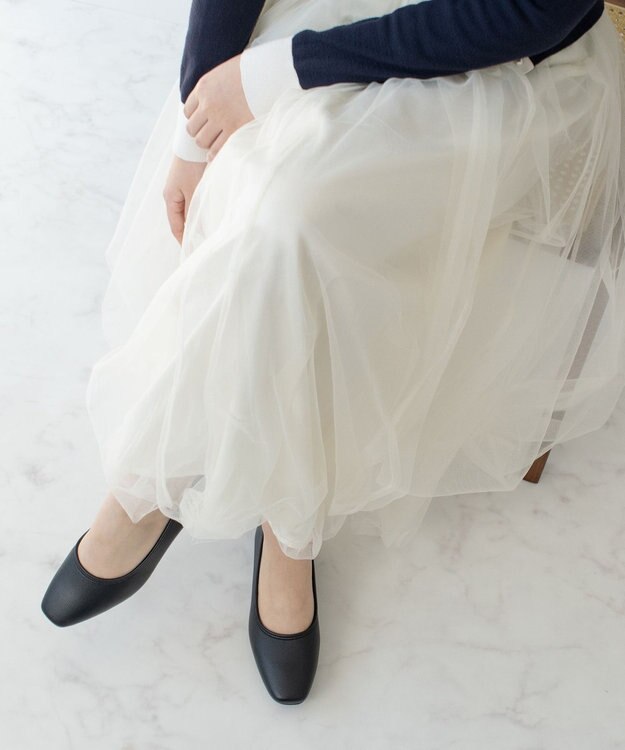 Bridget Birkin 【Bridget Birkin】晴雨兼用プレーンスクエアパンプス ブラック