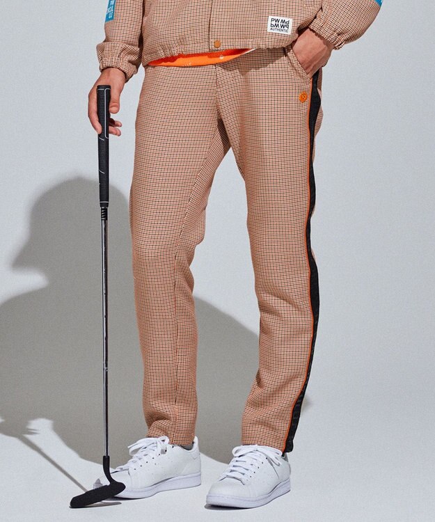 PW CIRCULUS 【MEN】CLASSICAL×SPORTY チェック柄パンツ オレンジ系5