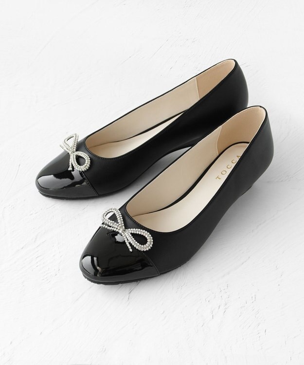 TOCCA 【選べる2デザイン・晴雨兼用】PAIR OF KNOT RAINPUMPS レインパンプス ブラック系5