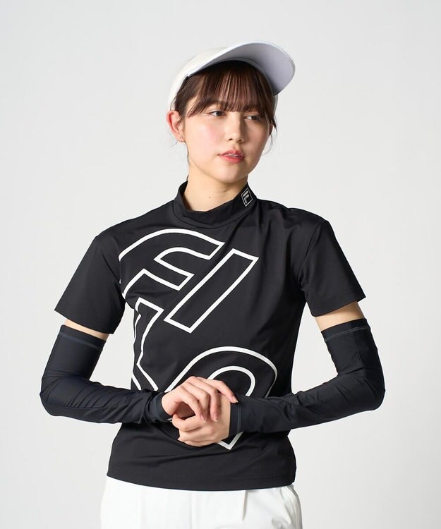 FILA GOLF／marie claire 【FILA GOLF】スーパーナイロンクール｜超接触冷感アームカバー ブラック