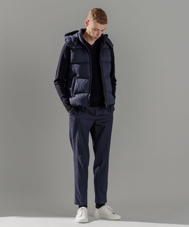 JOSEPH HOMME コマスエード　ダウンベスト ネイビー系