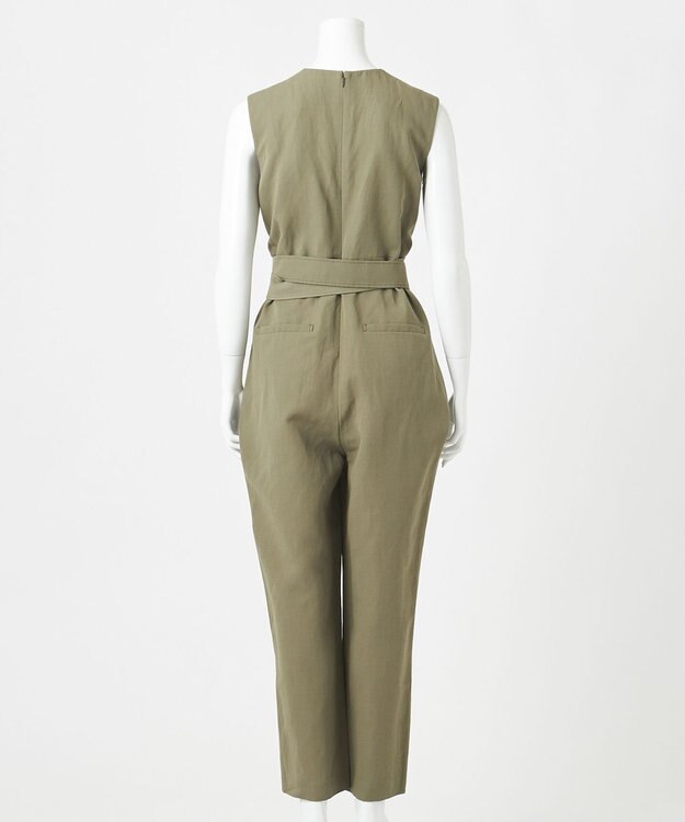 23区 【エステータ】ウールリネン コンビネゾン カーキ系