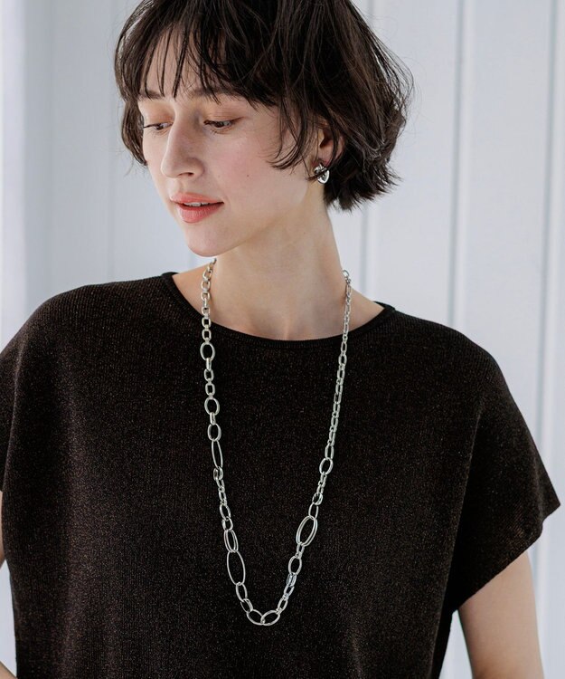 23区 ミックスリング チェーン ネックレス シルバー系