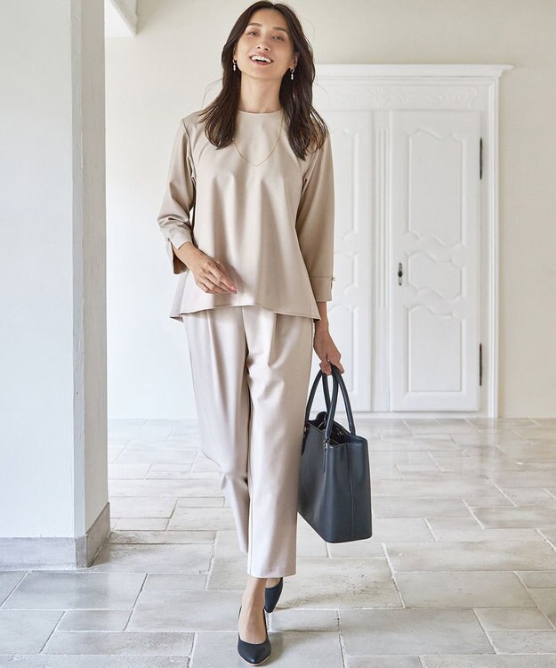 ANY 【WEB限定】ストーンリングパールピアス(両耳用) ライトゴールド