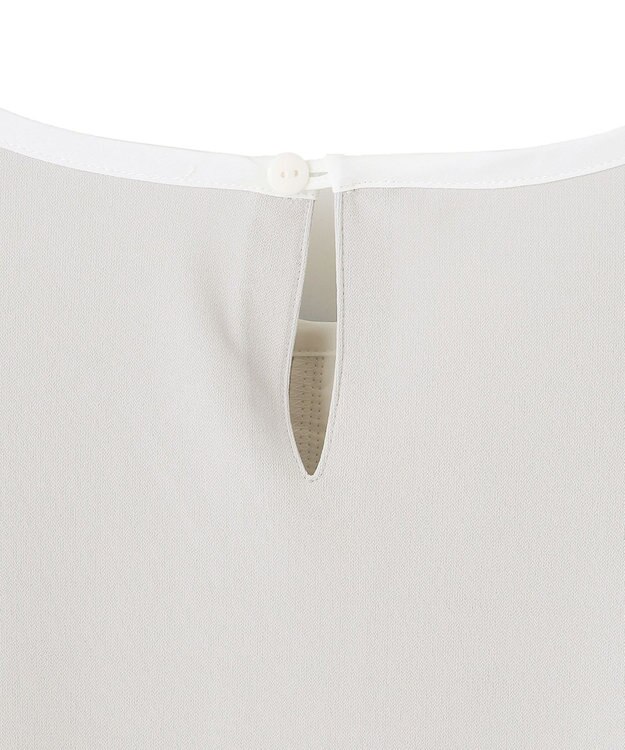 ICB 【洗える】 ジョーゼットスムース カットソー ライトグレー系