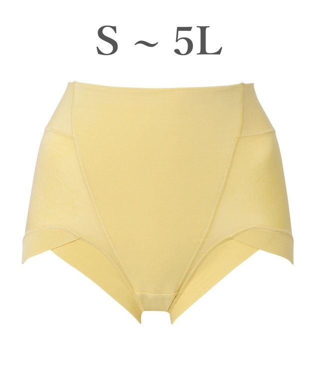 BRADELIS New York 【BRADELIS NewYork peace】綿混楽々dailyソフトショーツ25 補正下着 深め ヒップアップ お腹スッキリ ブロンドイエロー