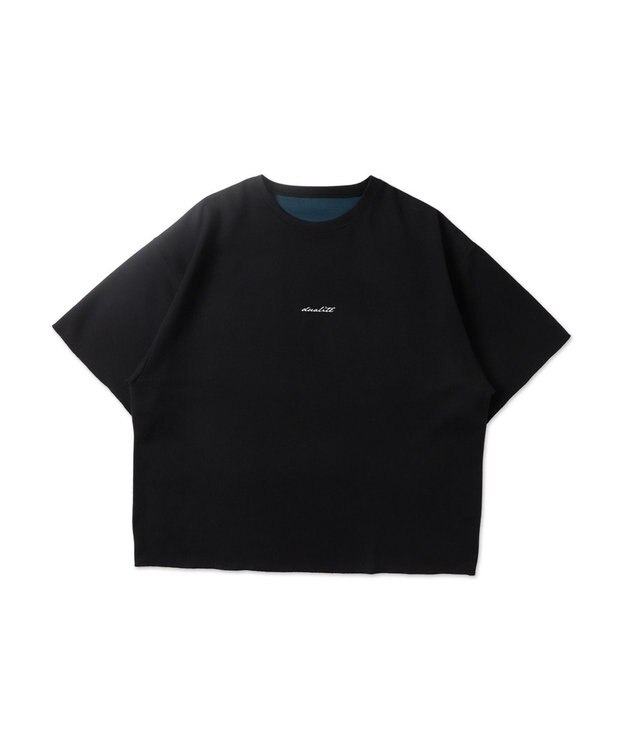 WEGO 【ユニセックス着用アイテム/リバーシブル】リバーシブルワンポイントT（S） ブラック