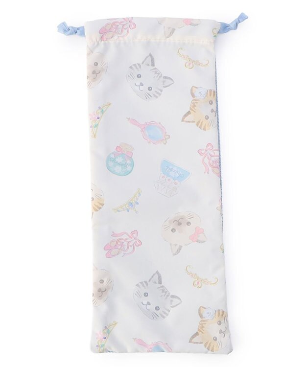 Chacott Cat半メッシュ巾着S オフホワイト