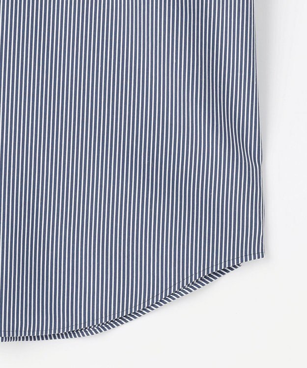 JOSEPH ABBOUD 【ジャージー素材・ストレッチ・イージーケア】コンパクトジャージーストライプシャツ サックスブルー系1