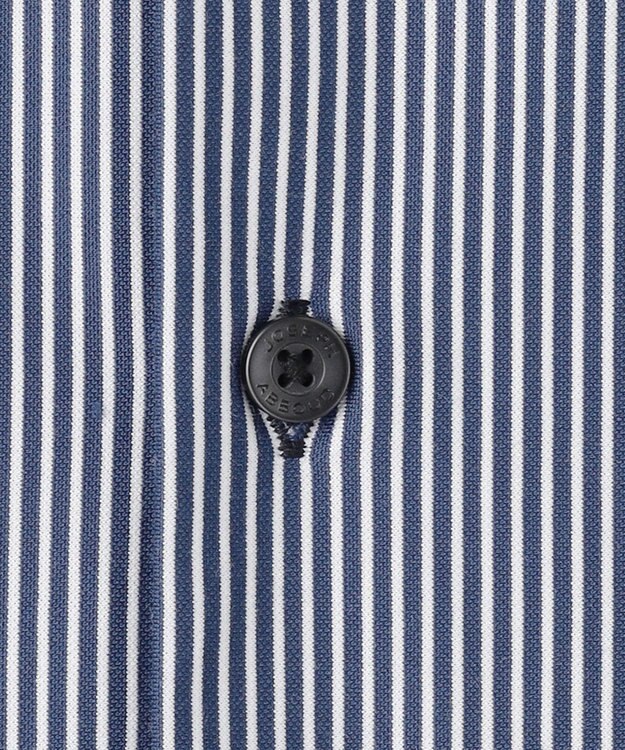 JOSEPH ABBOUD 【ジャージー素材・ストレッチ・イージーケア】コンパクトジャージーストライプシャツ サックスブルー系1