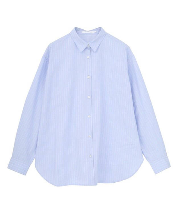 AMERICAN HOLIC 【花粉防止】【イージーケア】ベーシックシャツ Stripe Blue