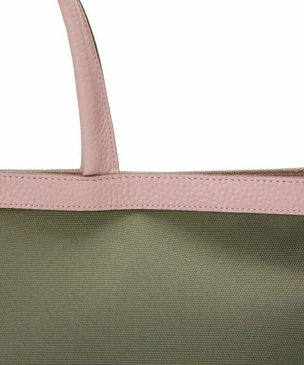 TOPKAPI 【Breath TOPKAPI】NORM ノーム リサイクル ポリエステル シュリンクレザー コンビ A4 トート バッグ ペールピンク