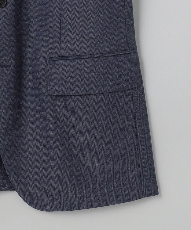 GOTAIRIKU セットアップ対応【カイテキ７機能】ドライジャージー ジャケット_ヘリンボーン柄(26年モデル) ネイビー×ヘリンボーン柄