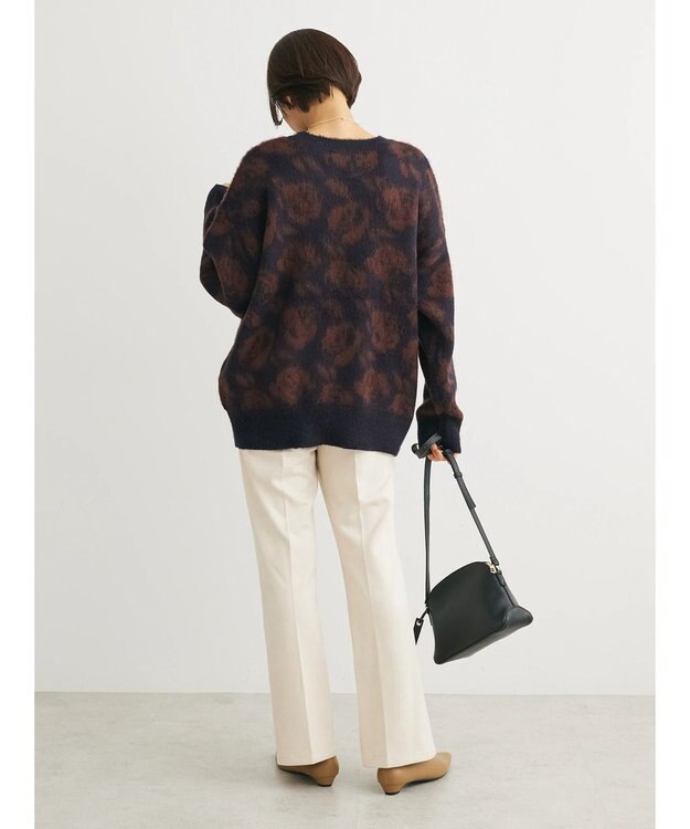 Green Parks ・ＳＵＧＡＲ　ＳＰＯＯＮ　フラワーシャギーニット Navy