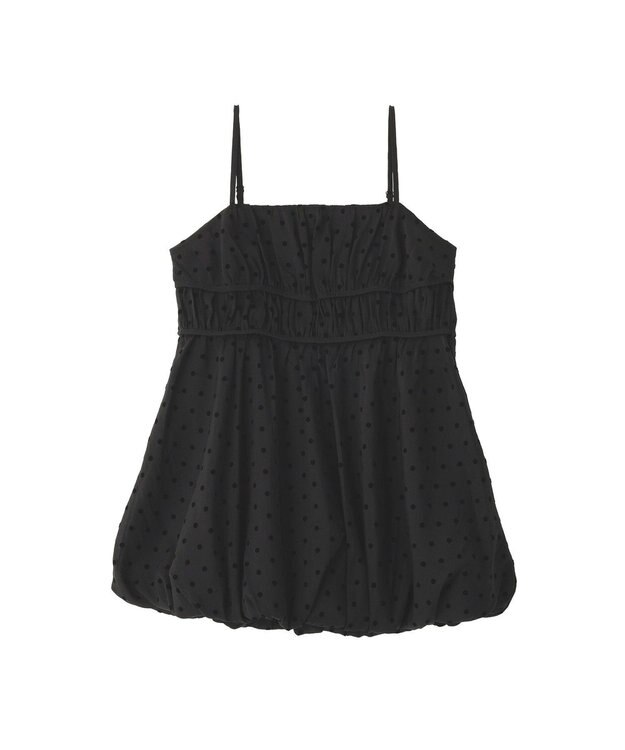 earth music&ecology ドットバルーンキャミチュニック Dot Black