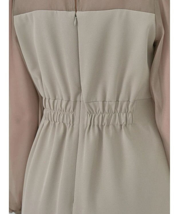 earth music&ecology ＳＥＴ２点チュールキャミ付きドッキングワンピース Beige