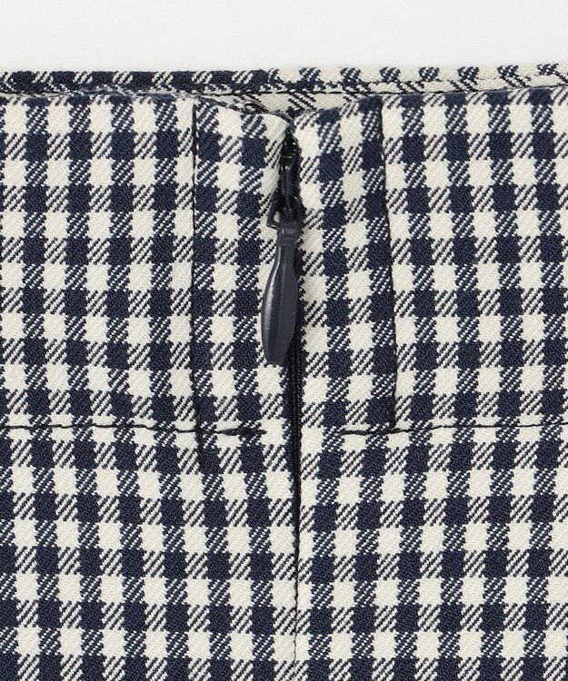 組曲 【洗える・ウエストゴム仕様】2WAYストレッチ スカート ネイビー系3