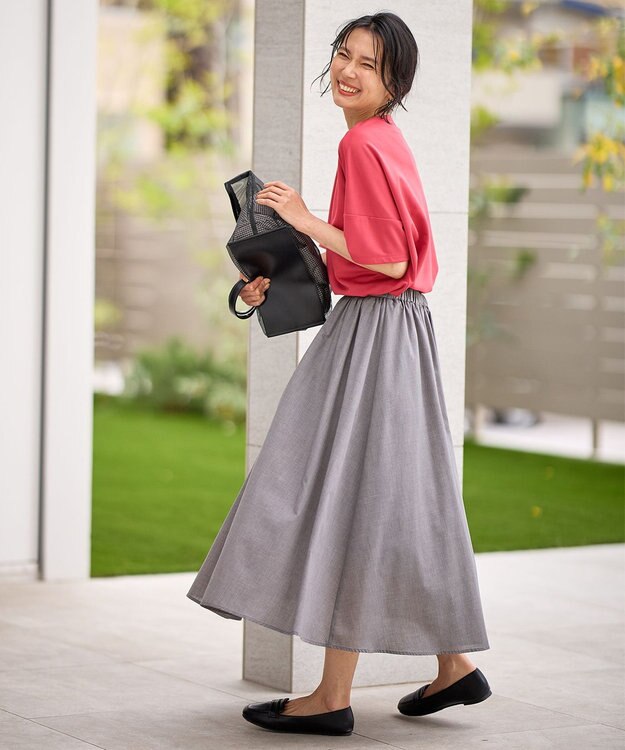 ANY ドライポンチVネックプルオーバー スカーレット