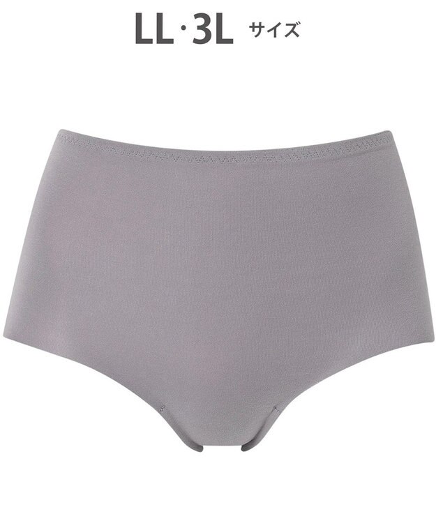 Wing ショーツ やさしい肌あたり ズレ上がりにくい しめつけにくい 【綿の贅沢 フラットショーツ】 はきこみ丈ふかめ 3Lまで対応 大きいサイズ EC3100 ウイング／ワコール グレー
