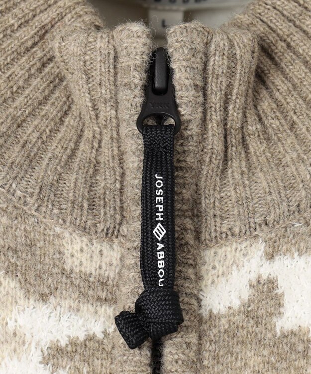 JOSEPH ABBOUD MOUNTAIN 【UNISEX】ラムウール×モールカモフラ フルZIPニット アイボリー系7
