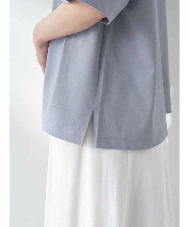 earth music&ecology ＢＯＸ　Ｔシャツ Blue