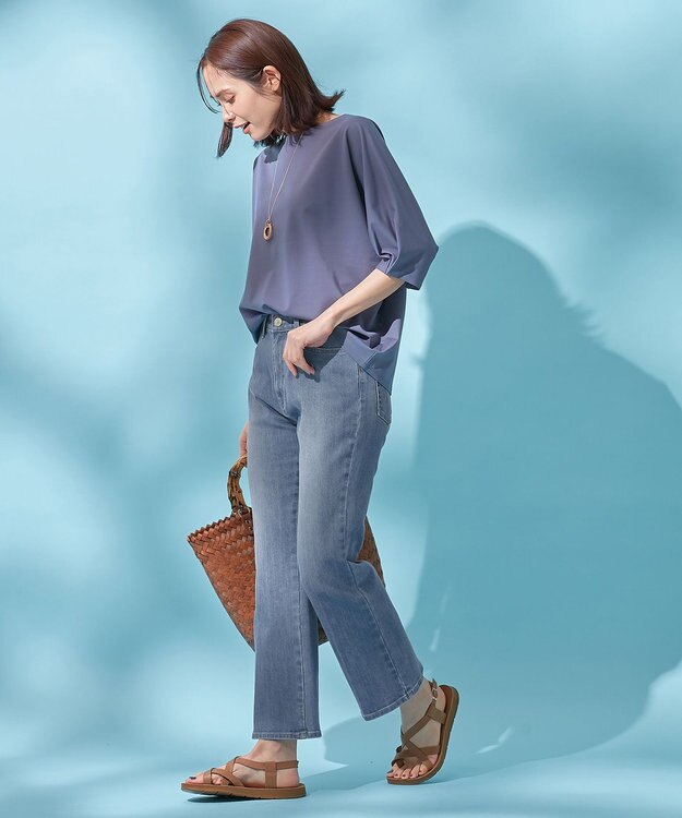 ANY ドルマンタックスリーブトップス ブルー