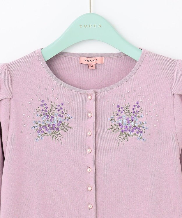 TOCCA 【洗える！】MINOSA KNIT カーディガン ラベンダー系