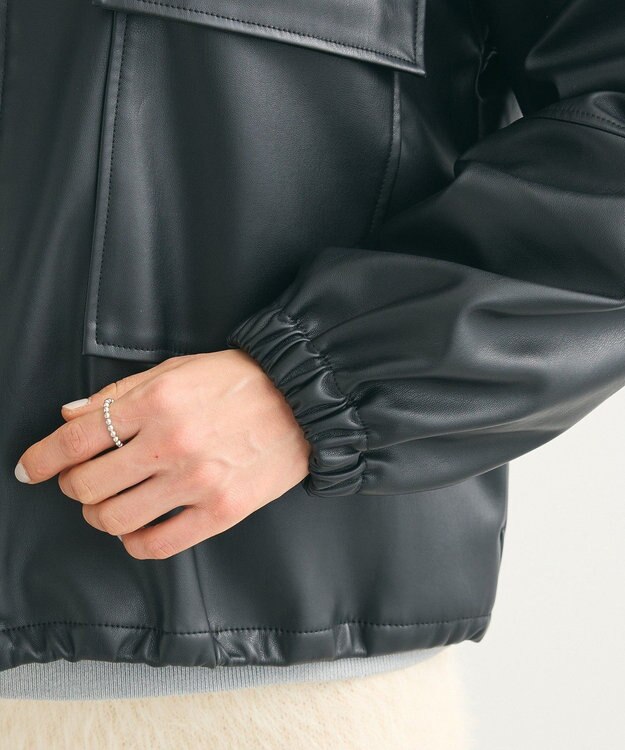 Green Parks フェイクレザージャケット Black