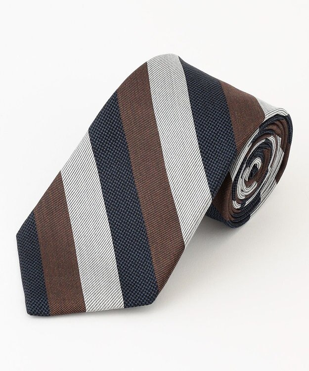 J.PRESS MEN 【J.PRESS SPUN SILK COLLECTION】レジメンタルネクタイ ブラウン系2