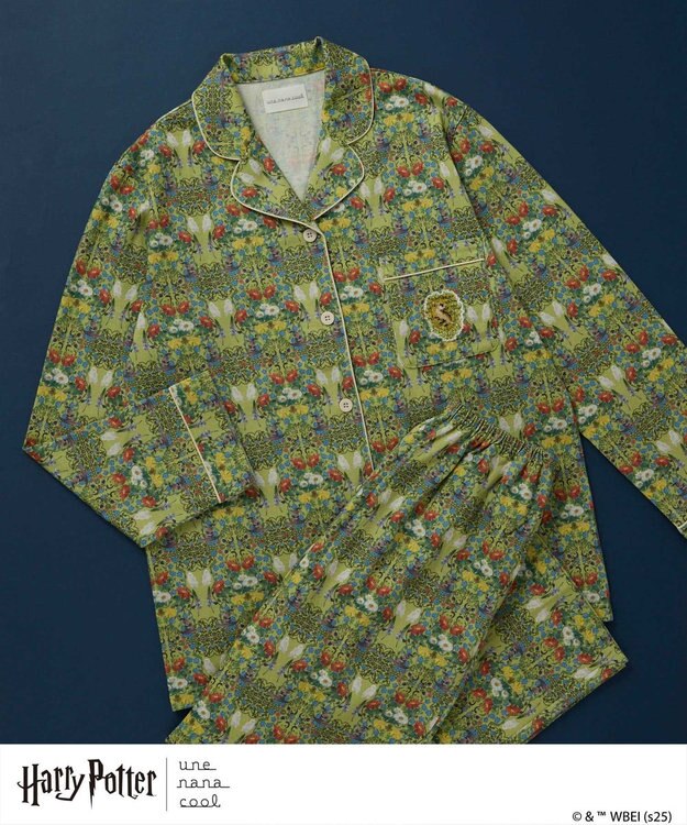 une nana cool 【ハリー・ポッターコラボ】【綿100%】開襟パジャマ イエロー