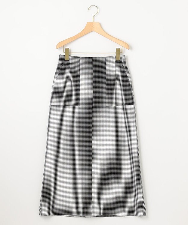 組曲 【洗える・ウエストゴム仕様】2WAYストレッチ スカート ネイビー系3