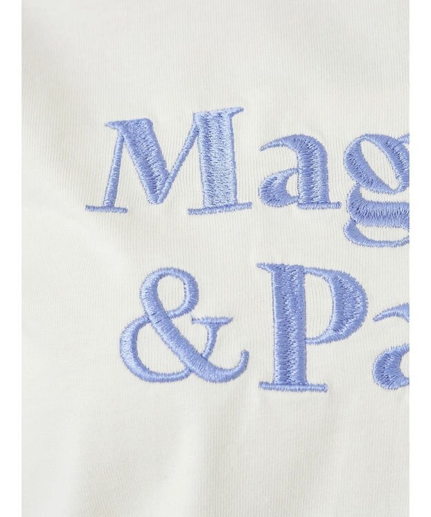 earth music&ecology フォルムスリーブ刺繍ロゴＴＥＥ Off White