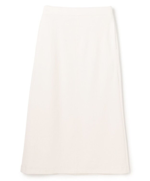 UNFILO L ブラッシュドジャージー Iラインスカート アイボリー