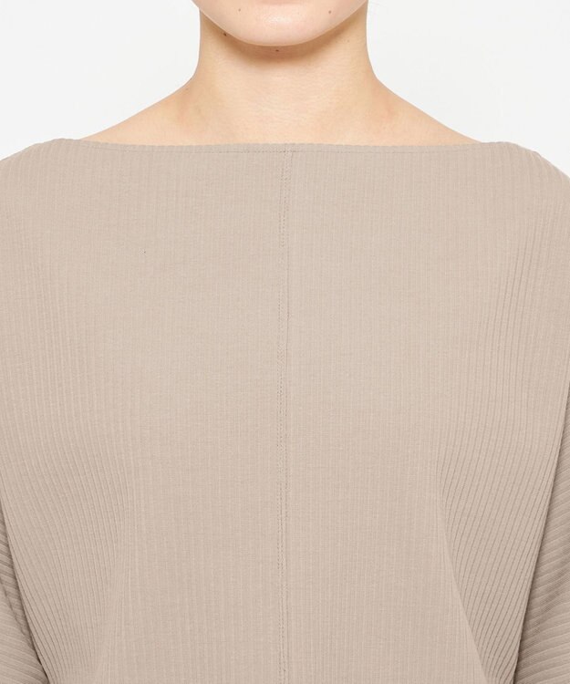 uncrave プリーツリブ ドルマンスリーブトップス グレージュ