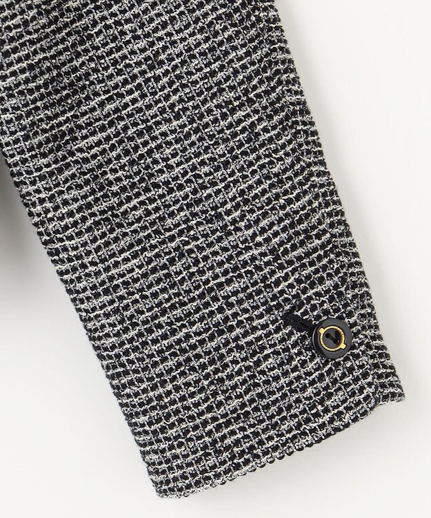 ANY SIS シャイニーストレッチツイード ジャケット シャンブレーネイビー