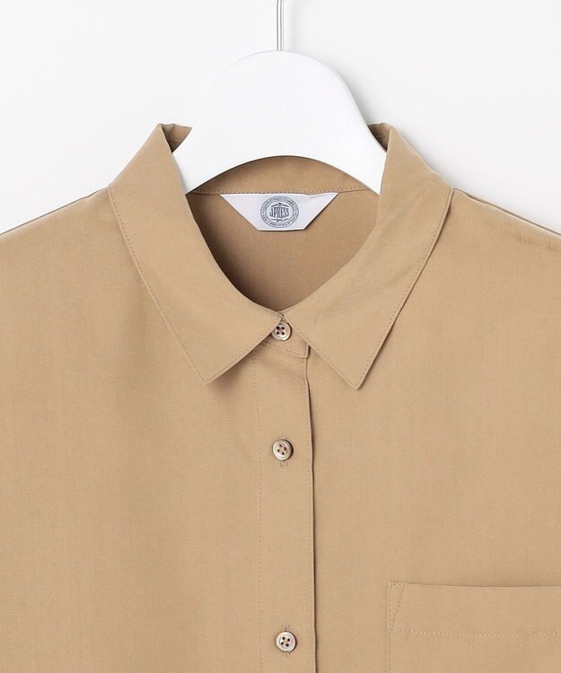 J.PRESS LADIES ピーチポプリン シャツ キャメル系