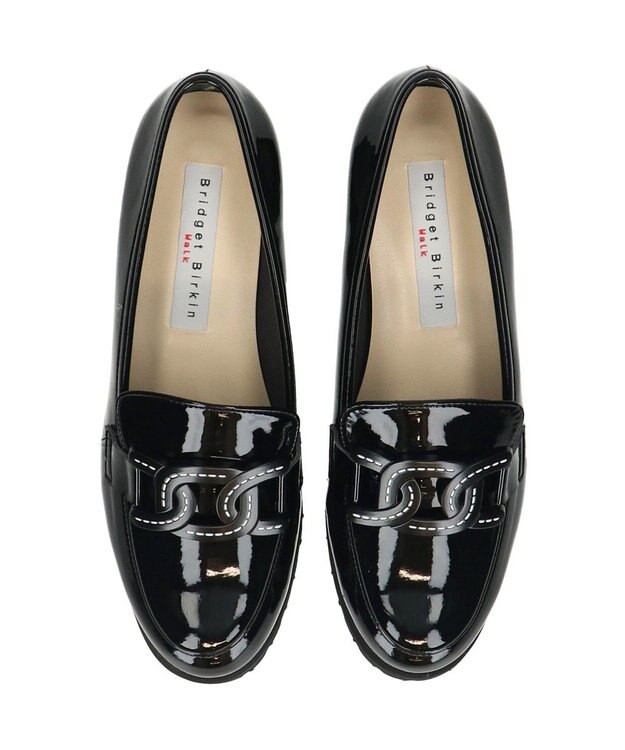 Bridget Birkin ＜3E＞【Bridget Birkin Walk】ラウンドコンフォートローファー ブラックエナメル