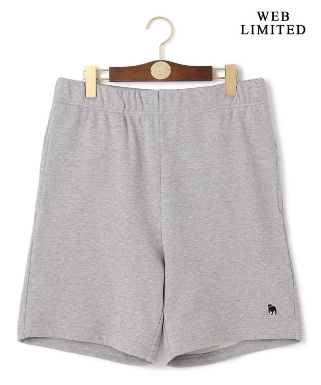 J.PRESS MEN 【WEB限定】バックブル スウェットハーフパンツ ライトグレー系