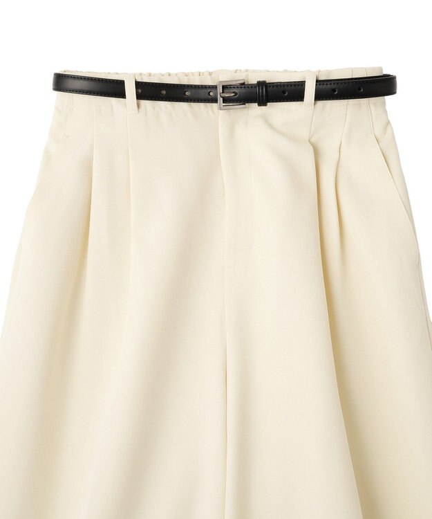 YECCA VECCA ベルトSETクロップド丈パンツ Ivory