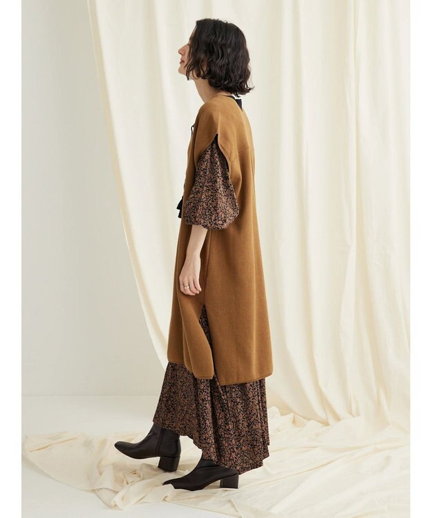 CRAFT STANDARD BOUTIQUE ジレニットワンピース Camel