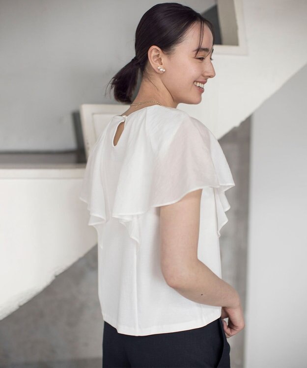 組曲 コットンポンチケープライク ブラウス アイボリー系