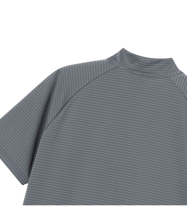 ZERO HALLIBURTON ボーダーモックネックTシャツ ZHG-M6S5b 85190 グレー