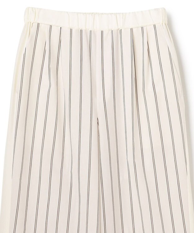 BEIGE， QUARTZ / 側章コンビ ストライプパンツ Black St.