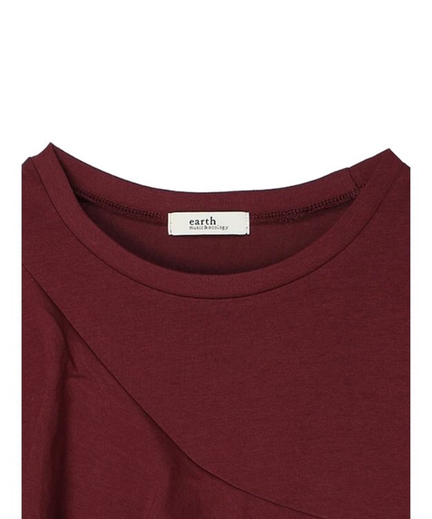 earth music&ecology フロントフリルプルオーバー Bordeaux
